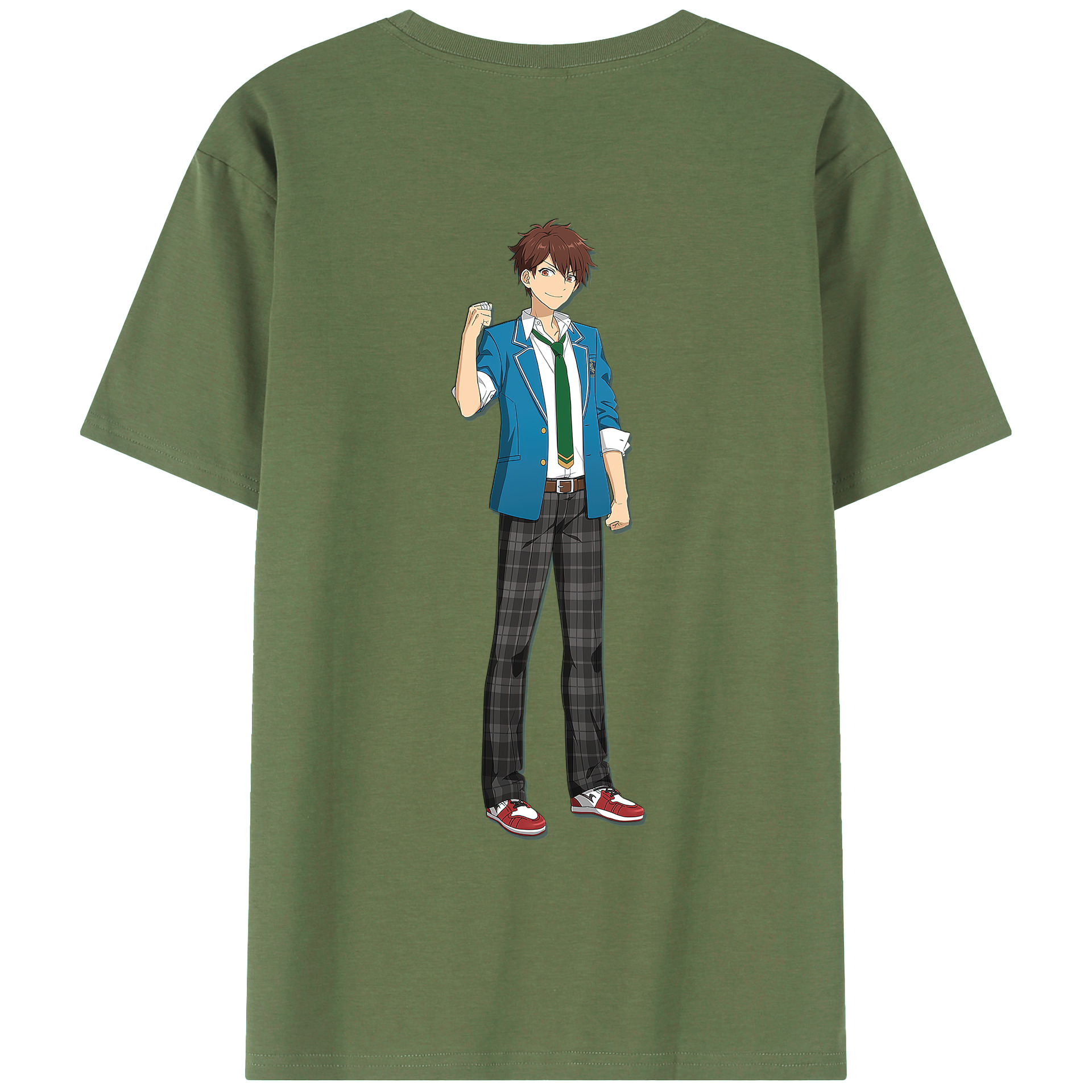 （画像用） あんさんぶるスターズ! Ensemble Stars 綿100％ メンズ半袖Tシャツ（バックプリント） 通気性